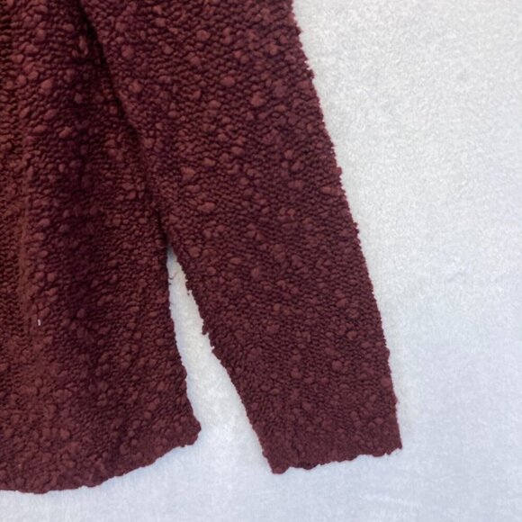 Vintage Woods & Gray Bubble Knit Sweater Womens Size Medium Chunky Mahogany Red - Picture 10 of 16